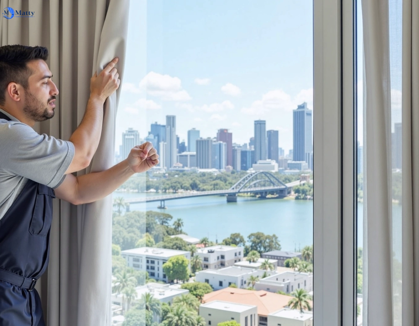 Professional curtain steam cleaning service daisy-hill QLD by Matty Curtain Cleaning